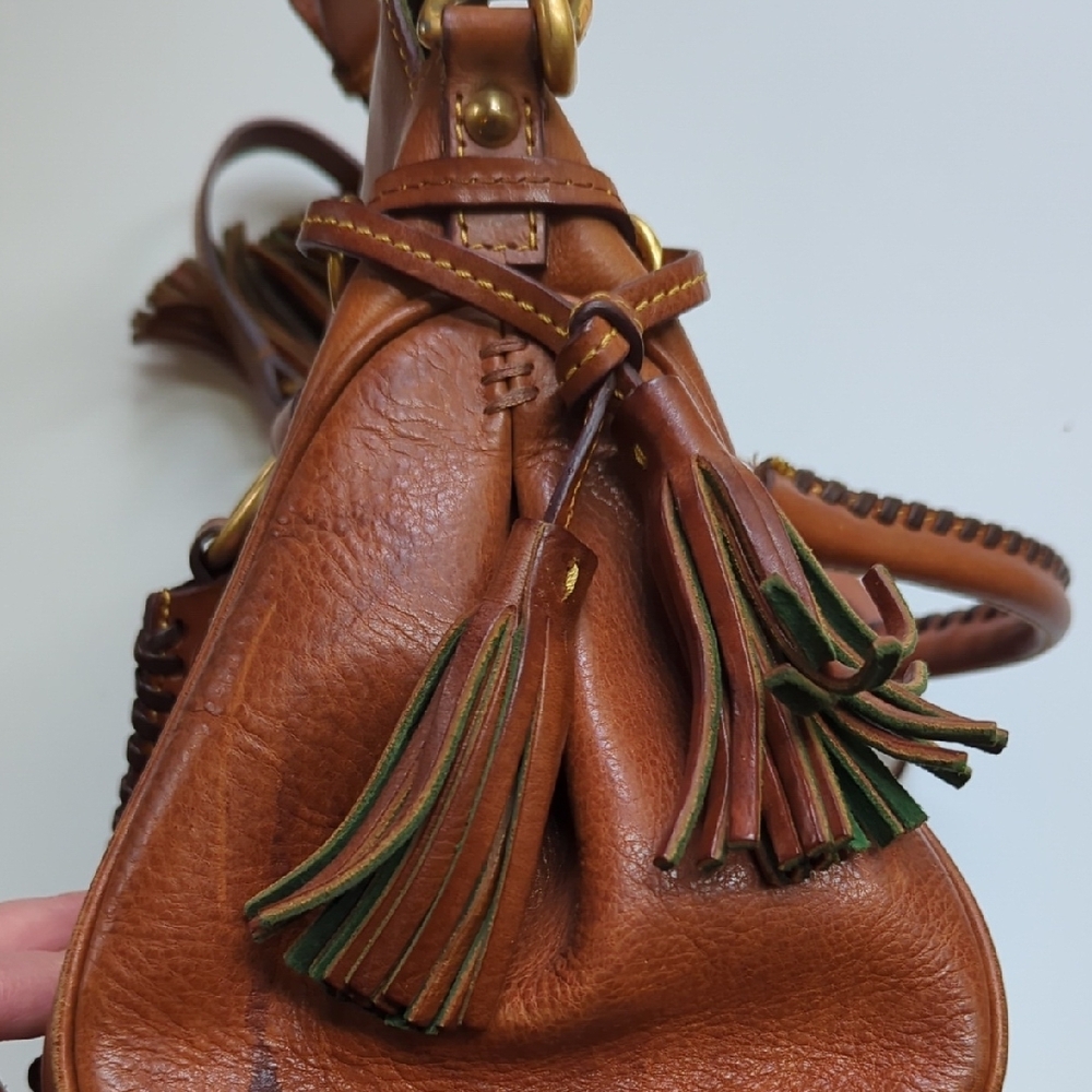 Dooney Bourke  Florentine Brown Leather Shoulder Bag - Picture 5 of 16